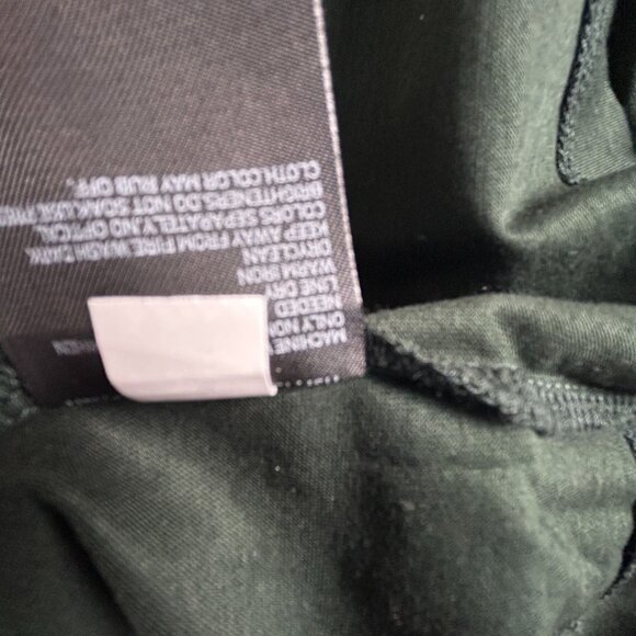 Uniqlo Womens Dark Green Mercerized Cotton Gather Half Sleeve Top Medium New - Picture 5 of 9